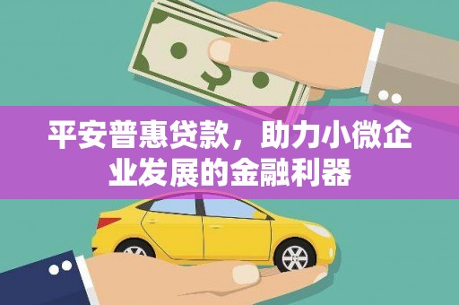 泰安平安普惠贷款，助力小微企业发展的金融利器
