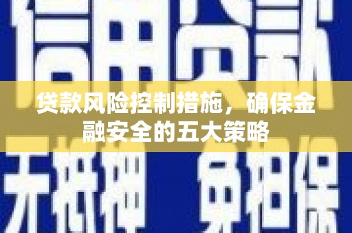 泰安贷款风险控制措施，确保金融安全的五大策略