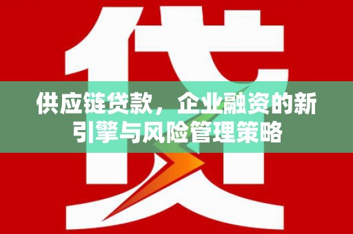 泰安供应链贷款，企业融资的新引擎与风险管理策略