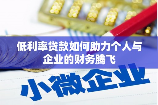 泰安低利率贷款如何助力个人与企业的财务腾飞