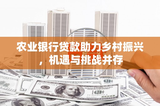 泰安农业银行贷款助力乡村振兴，机遇与挑战并存