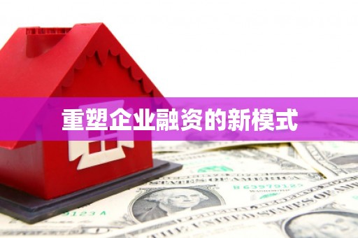 泰安重塑企业融资的新模式